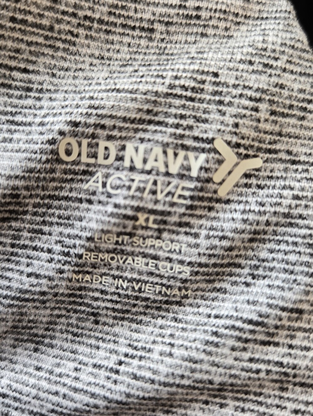 Old Navy Lightweight Support Strappy Sports Bra Grey XL NWT - Picture 8 of 8